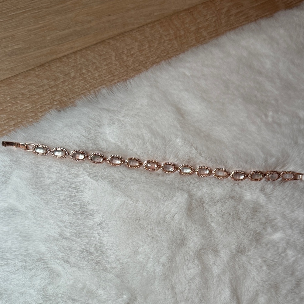 Kendra Scott Rose Gold Bracelet with White Accents
